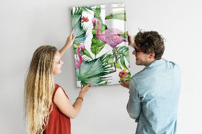 Tableau magnétique enfant Flamant rose oiseau nature