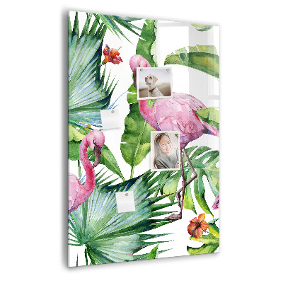 Tableau magnétique enfant Flamant rose oiseau nature