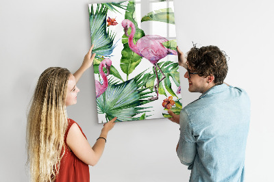 Tableau magnétique enfant Flamant rose oiseau nature