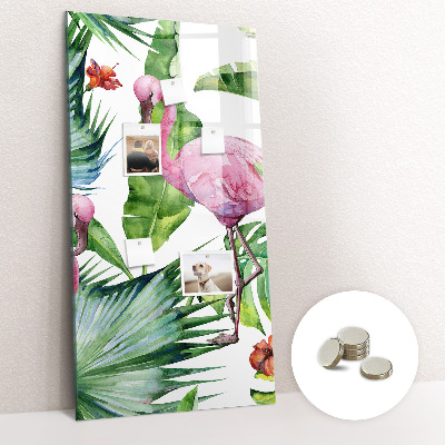 Tableau magnétique enfant Flamant rose oiseau nature