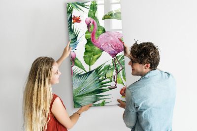 Tableau magnétique enfant Flamant rose oiseau nature