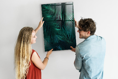 Tableau aimanté décoration Feuilles tropicales