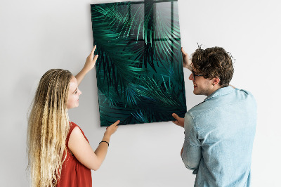 Tableau aimanté décoration Feuilles tropicales