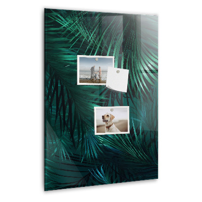 Tableau aimanté décoration Feuilles tropicales