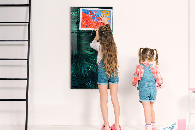 Tableau aimanté décoration Feuilles tropicales