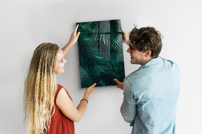 Tableau aimanté décoration Feuilles tropicales