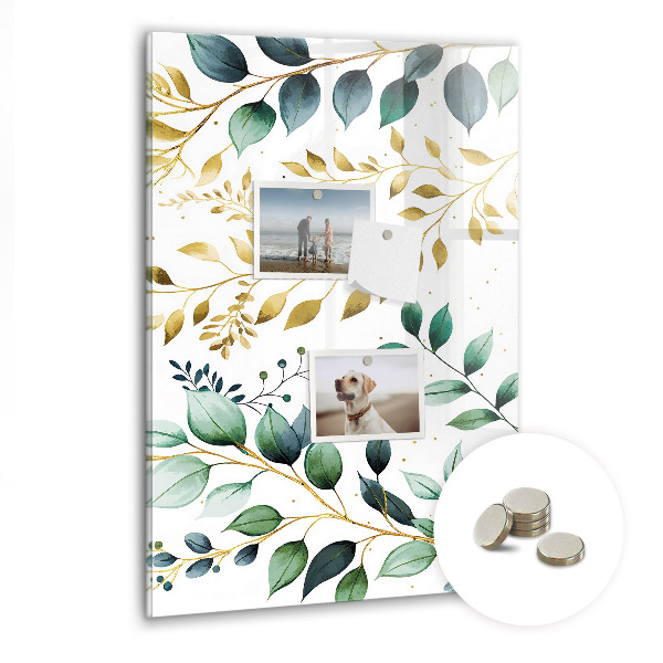 Tableau magnétique pour magnets Motif de fleurs