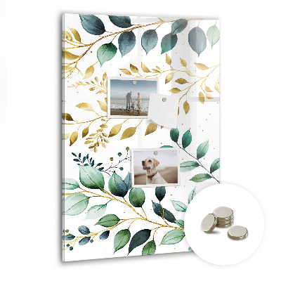 Tableau magnétique pour magnets Motif de fleurs