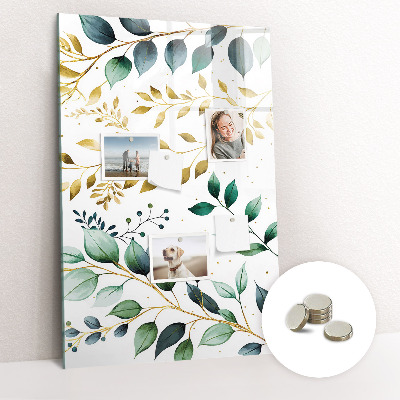 Tableau magnétique pour magnets Motif de fleurs