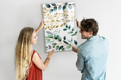Tableau magnétique pour magnets Motif de fleurs
