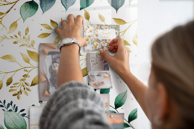 Tableau magnétique pour magnets Motif de fleurs