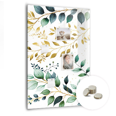 Tableau magnétique pour magnets Motif de fleurs