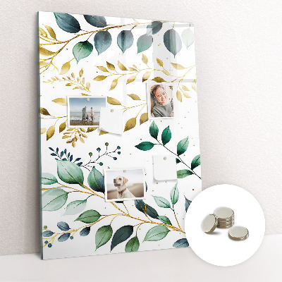 Tableau magnétique pour magnets Motif de fleurs