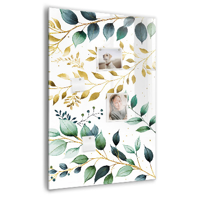 Tableau magnétique pour magnets Motif de fleurs