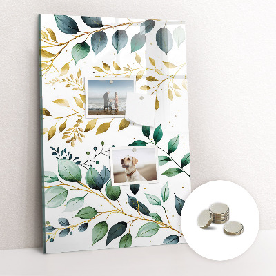 Tableau magnétique pour magnets Motif de fleurs