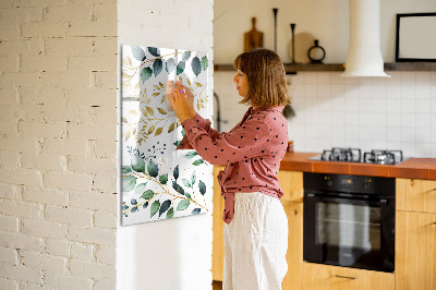 Tableau magnétique pour magnets Motif de fleurs