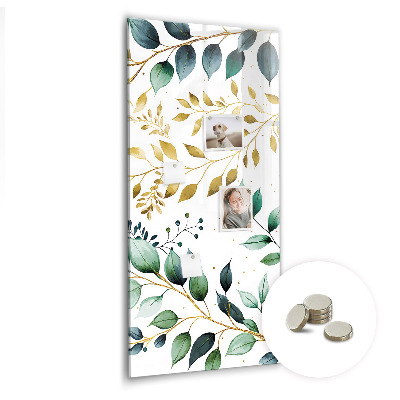 Tableau magnétique pour magnets Motif de fleurs