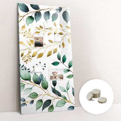 Tableau magnétique pour magnets Motif de fleurs