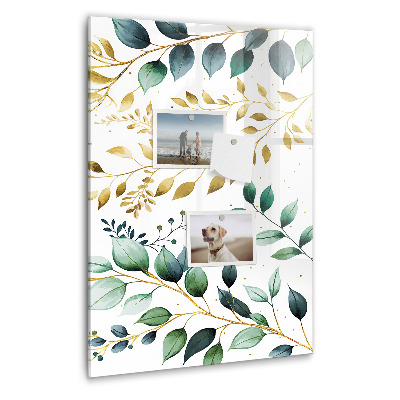 Tableau magnétique pour magnets Motif de fleurs