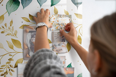 Tableau magnétique pour magnets Motif de fleurs