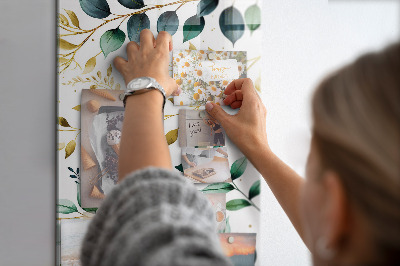 Tableau magnétique pour magnets Motif de fleurs