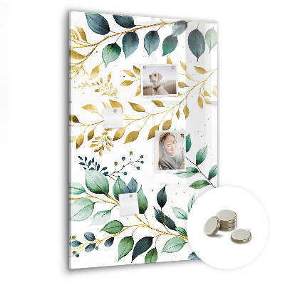 Tableau magnétique pour magnets Motif de fleurs
