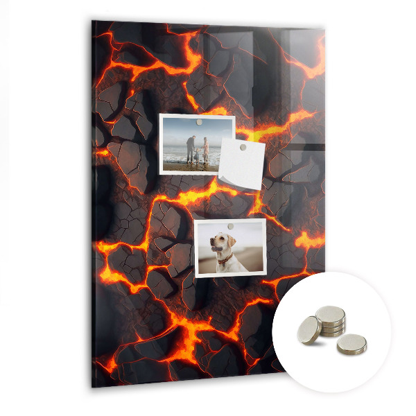 Tableau magnétique pour magnets Lave volcanique