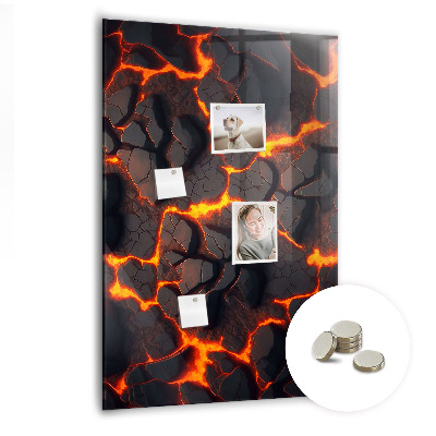 Tableau magnétique pour magnets Lave volcanique