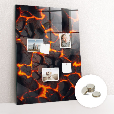 Tableau magnétique pour magnets Lave volcanique