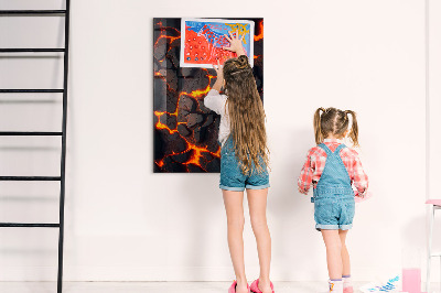 Tableau magnétique pour magnets Lave volcanique