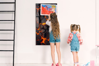 Tableau magnétique pour magnets Lave volcanique