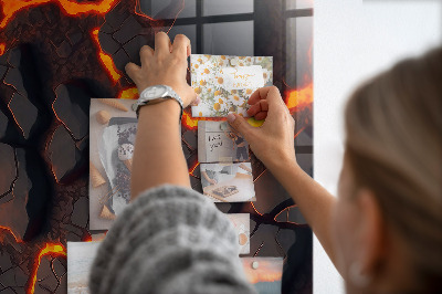 Tableau magnétique pour magnets Lave volcanique