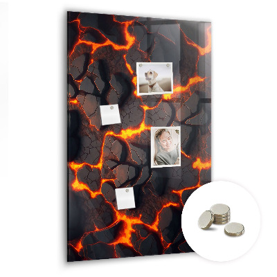 Tableau magnétique pour magnets Lave volcanique