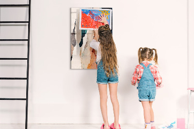 Tableau magnétique vertical Taches abstraites