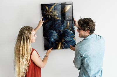 Tableau magnétique pour magnets Floral foncé