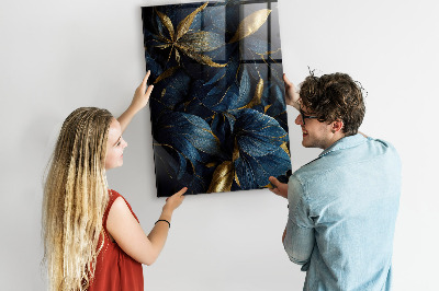 Tableau magnétique pour magnets Floral foncé