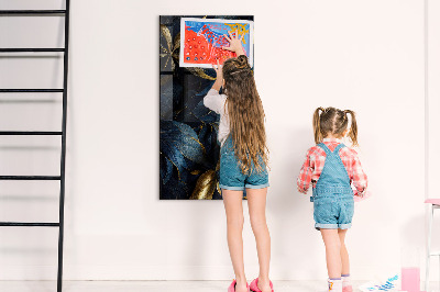 Tableau magnétique pour magnets Floral foncé