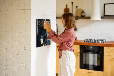 Tableau magnétique pour magnets Floral foncé