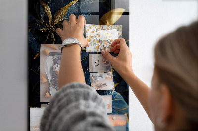 Tableau magnétique pour magnets Floral foncé