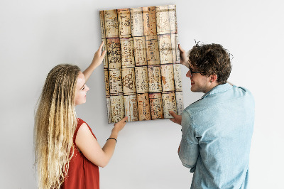 Tableau aimanté décoration Bouchons de vin