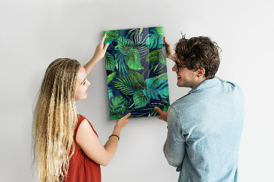 Tableau magnétique vertical Grandes feuilles exotiques
