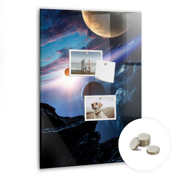 Tableau magnétique enfant Galaxie spatiale