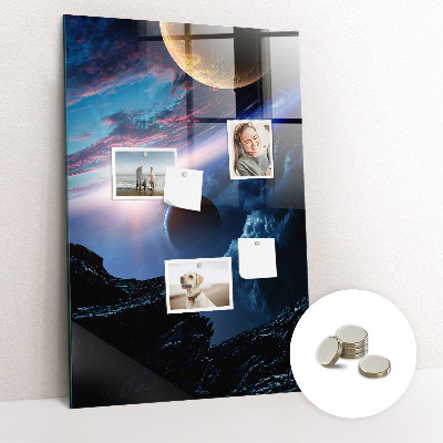 Tableau magnétique enfant Galaxie spatiale