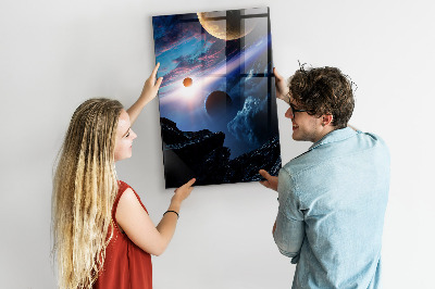 Tableau magnétique enfant Galaxie spatiale