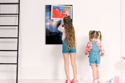 Tableau magnétique enfant Galaxie spatiale