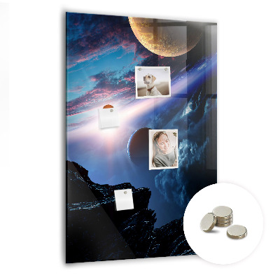 Tableau magnétique enfant Galaxie spatiale