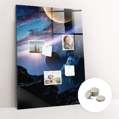 Tableau magnétique enfant Galaxie spatiale