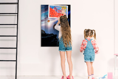 Tableau magnétique enfant Galaxie spatiale