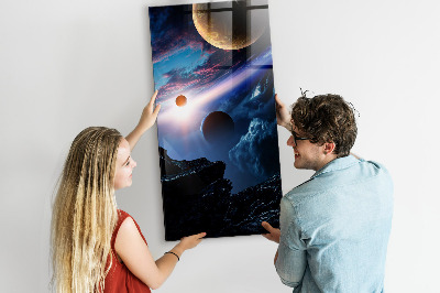 Tableau magnétique enfant Galaxie spatiale