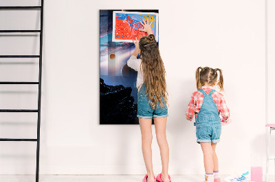 Tableau magnétique enfant Galaxie spatiale
